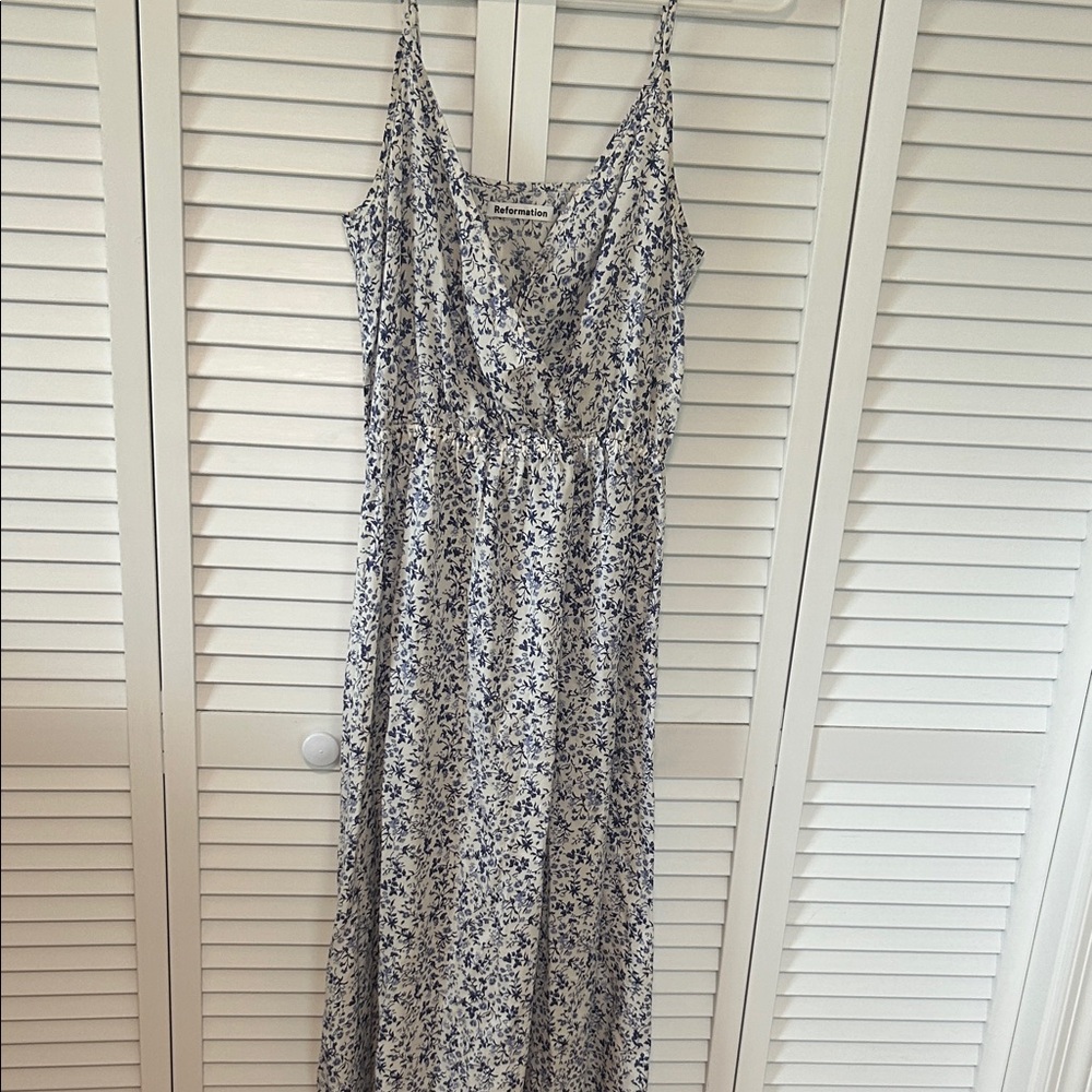 Reformation Blue and White Floral Maxi Dress